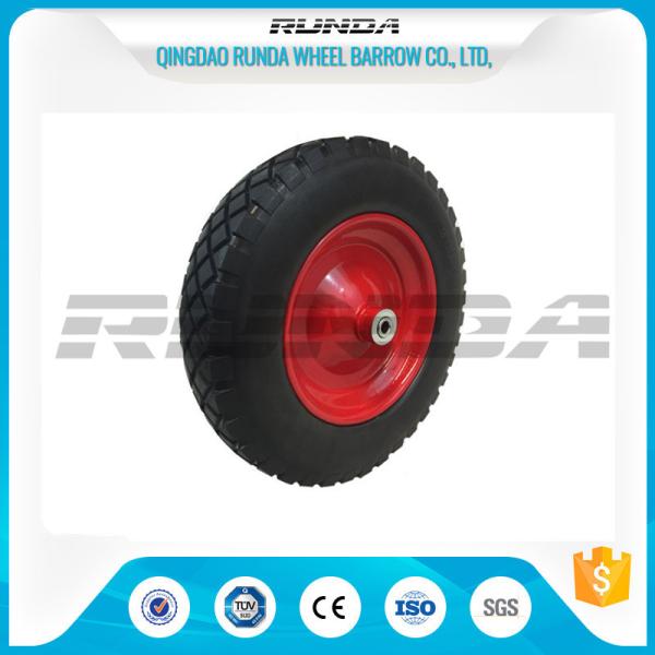 Buy cheap Anti Slip Foam Filled Wheelbarrow Tires 20mm Inner Hole Steel Rim Smooth Bearing from wholesalers