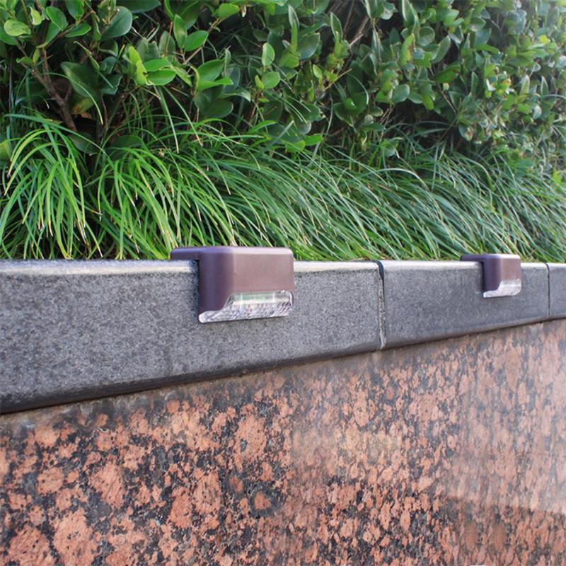 LED Solar Lamp Path Stair Outdoor Lights Waterproof Wall Garden Landscape Step Deck Lights Balcony Fence Solar Light