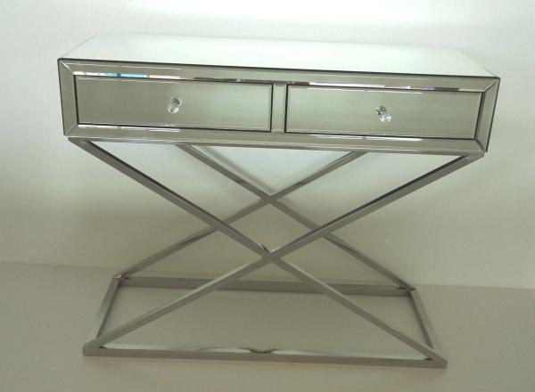 Buy cheap Hallway Stainless Steel Mirror Tables Furniture With 2 Drawers Unique Design from wholesalers