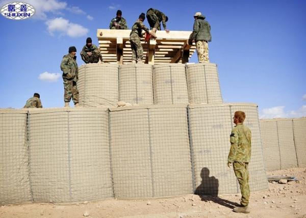 Buy cheap Brown Military Hesco Barrier Sand Wall , Gabion Baskets Retaining Wall from wholesalers