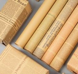 Buy cheap Vintage English Newspaper Kraft Paper Flower Packaging Paper from wholesalers