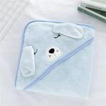 Cartoon Animal Kids Soft Microfiber Coral Fleece Hooded Bath Towel for Boys and