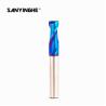 Buy cheap 2 Flutes 3mm Flattened Carbide Square End Mill HRC65 Blue Nano Coating Flat Milling Cutter from wholesalers