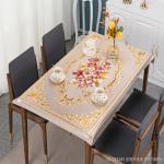 Rectangle Floral Table Cover Set Washable PVC Cloth Roll for Banquet and Dining