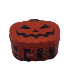 Halloween Pumpkin Shaped Tin Gift Box Metal Tin Can Holiday Gift Packaging