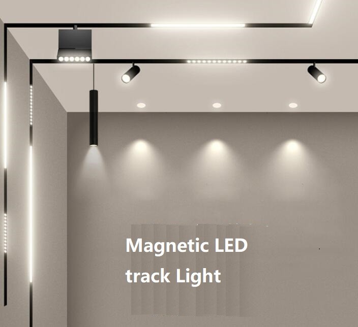 Wholesale Price Home Office Spotlight Magnetic Aluminum Ceiling 6w 12w 18W 30w COB 48v LED Track Lighting spot