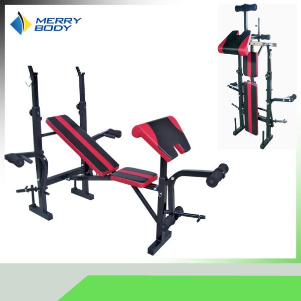 Buy cheap Merrybody Bench Press With Leg Curl Weight Gym 24.5kg Body Building from wholesalers