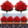 Buy cheap Cross border simulation of poinsettia Christmas decoration, wedding gifts, fake flower bouquets, DIY ornaments, simulated flowers from wholesalers