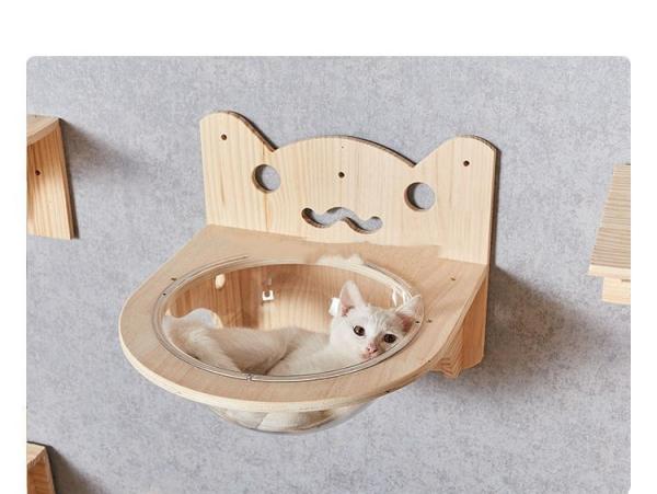 Buy cheap Novelty Pet Toys Wall Mounted Wooden Cat Climbing Frame Tree Sustainable from wholesalers