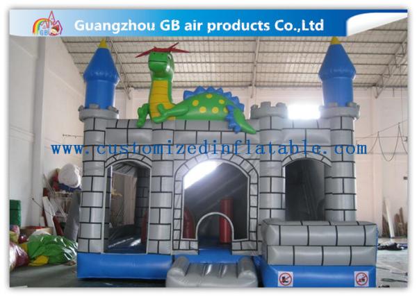 Buy cheap Outdoor Grey Inflatable Jumping Castles , Inflatable Dragon Combo Bouncy Castle from wholesalers