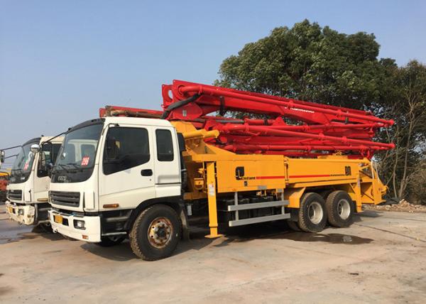 Old Putzmeister 36m Used Concrete Pump Truck with Isuzu Chassis Excellent
