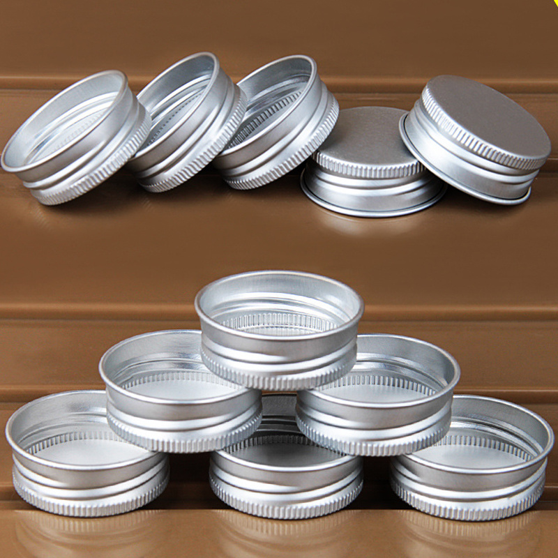 Wholesale 13mm-104mm Threaded Metal Lids Silver Gold Black Aluminum Screw Cap