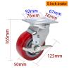 Buy cheap Red 5 Inch Heavy Duty Swivel Casters 125mm Caster Wheels 735-86 from wholesalers