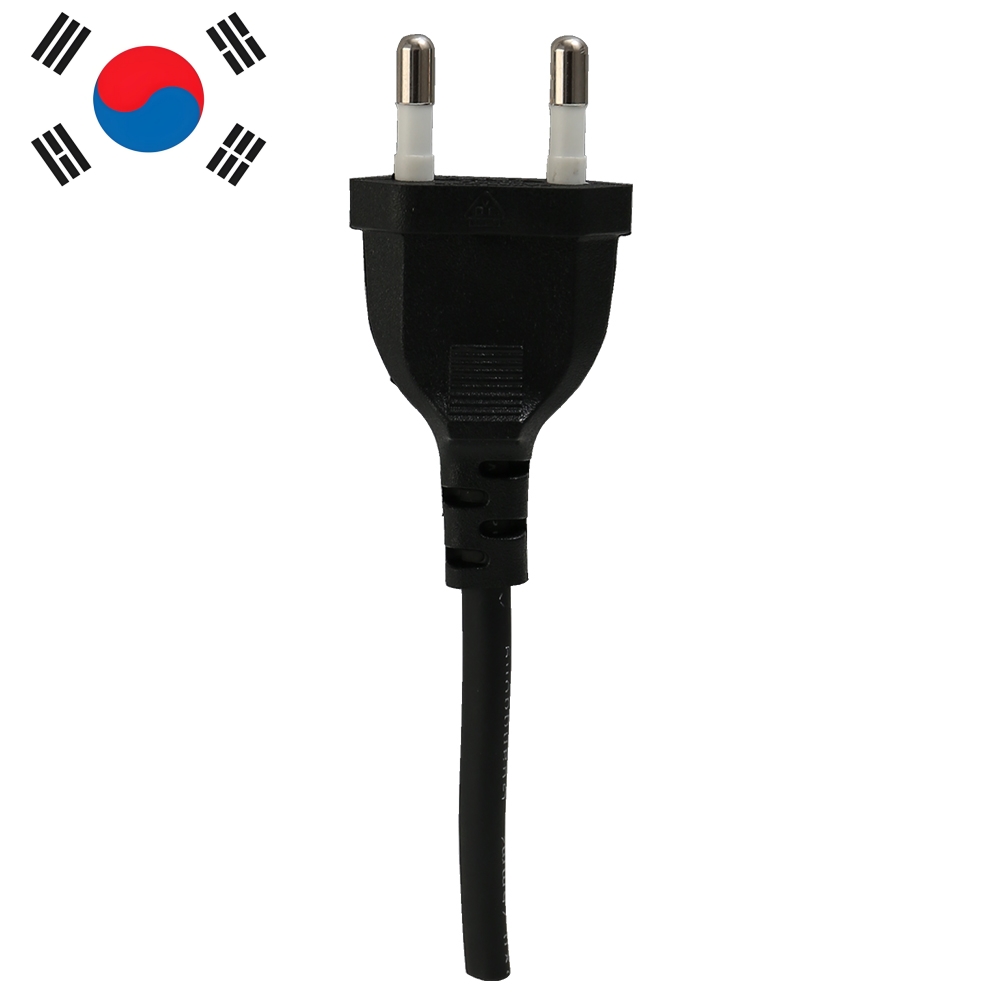 Customization 2.5A 250V Korea Standard laptop electric ac Power Cable 2pin hair dryer Plug cords