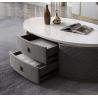 Buy cheap 1.4m Customized Coffee Table Round Matted Marble Top from wholesalers