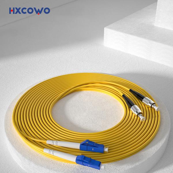 Buy cheap Armored Fiber Cable Patch HXCOWO OM4 LC UPC to FC Duplex Multimode Fiber Optic Cable from wholesalers