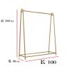 Buy cheap Metal Garment Clothes Store Rack Gold Color CE Certificate TGL ODM from wholesalers