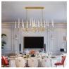 Buy cheap Rectangle Kitchen Chandelier for Living room Dining Room Luxury Crystal Candles ceiling hanging lights(WH-CY-188) from wholesalers