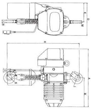 Durable Transmission Line Stringing Tools Capacity 2 Ton Electric Chain Hoist Lifting Equipment
