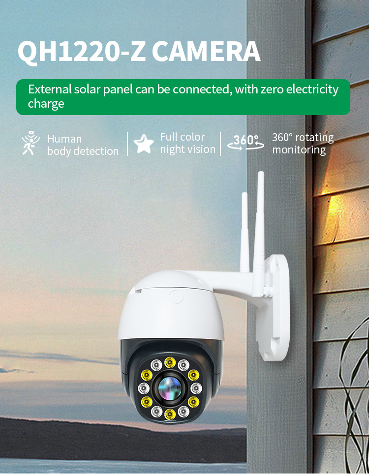 360 Degree Rotating Auto Rotate Tracking Wireless Outdoor Tuya Wireless Wifi Camera