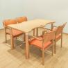 Buy cheap Square Wooden Table Set Wavy Dining Table Easy Maintenance from wholesalers