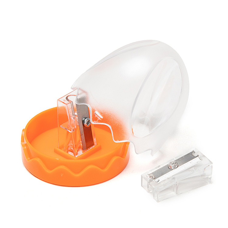 Fixed Screw Single Hole Plastic Pencil Sharpener Tent Shape