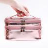 Buy cheap Multifunctional Shiny Rose Gold PU Double Layer Cosmetic Bag from wholesalers