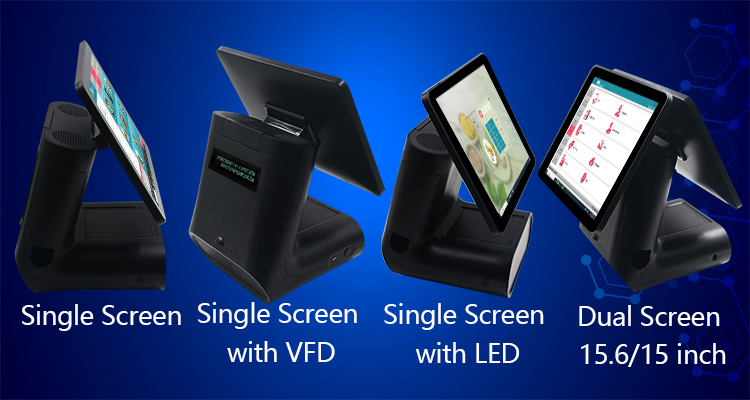 Cash Register 6 USB/Serial/RJ 45 Lan Ports and 15.6" HD 1080P IPS Dual Display Screen