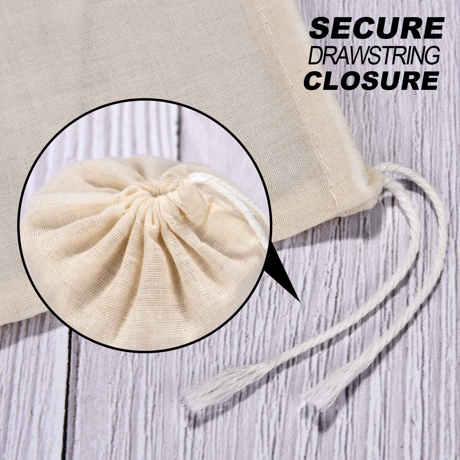 Factory Direct Supply Custom Multipurpose Different Size Cotton Storage Bags promotional drawstring bags
