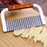 Buy cheap Wavy Crinkle Cutting Chopping Tools Stainless Steel Potato Slicer With Wooden Handle from wholesalers