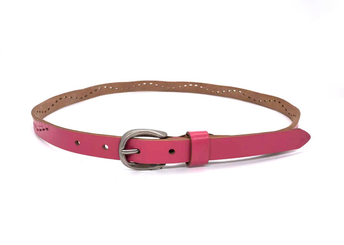 Colorful Thin 1.8cm Womens Genuine Leather Belt For Jeans