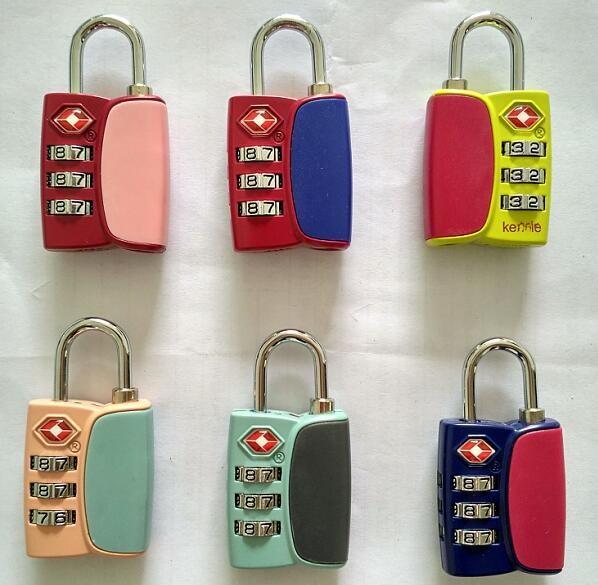 Zinc Alloy TSA travel lock& Fashion Design blue Tsa Luggage Lock& 64.7g Tsa Bag