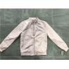 Buy cheap Menswear Zip PU Leather Coat Pink Polyester Nylon Bomber Jacket With Rib Detail TW69113 from wholesalers