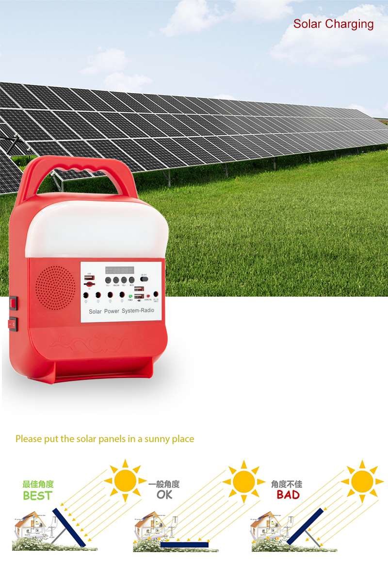 Multipurpose Solar Light Energy Kit Power System USB Bank Charging Mobile With Bulb
