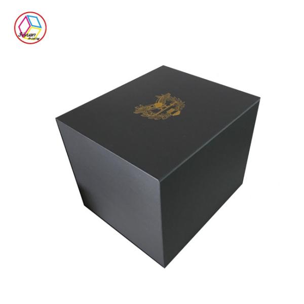 Buy cheap Unique Perfume Packaging Boxes Black Color Customized Logo Printing from wholesalers