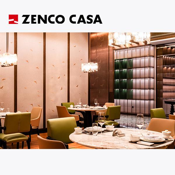 Buy cheap Hotel Restaurant Furniture Includes Marble Round Table And Leather Dining Chairs from wholesalers