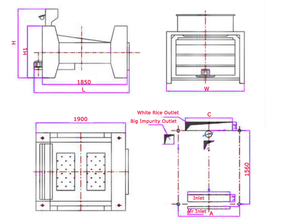 10000 15000 kg/h Production Capacity Sesame Grain De-stoning Cleaner for Big Pumpkin