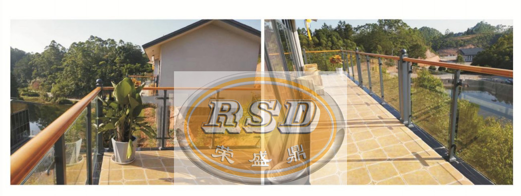 Modern Style Natural Wood Grain Zinc Steel Railing Advanced Spraying Engraving Technology