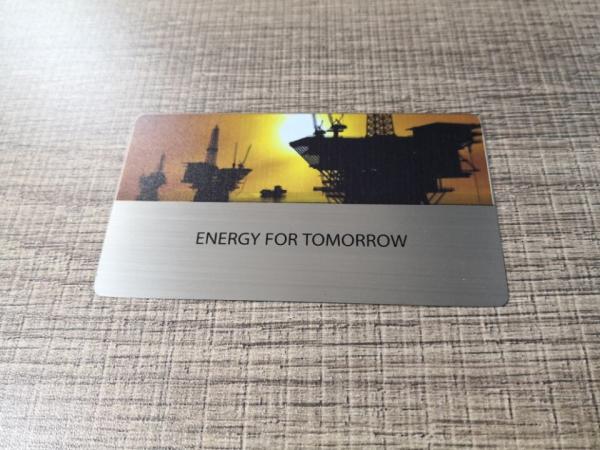 Buy cheap CR80 Stainless Steel Metal Business Cards Gold Silver Matte Black Brush from wholesalers