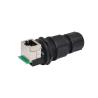 Buy cheap 60V Black Industrial RJ45 Ethernet Connectors 8pin IP68 from wholesalers