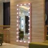 Buy cheap Single Sided Full Length Hollywood Mirror Pink Metal Framed Full Body Vanity Mirror from wholesalers