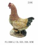 Unique hen jewelry box metal jewelry trinket box hen jewelry box