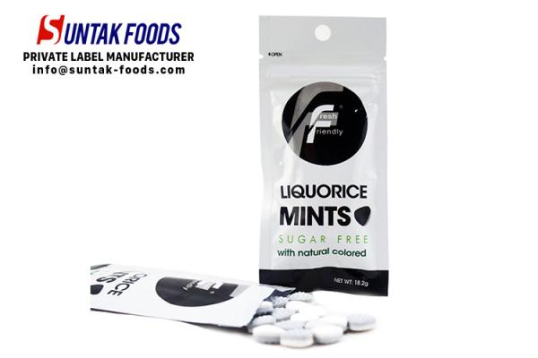 Buy cheap 18.2g Liquorice Flavor Sugar Free Mint Candy With Natural Color For Kids from wholesalers