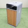 Buy cheap ISO9001 Certificate Street Square 50L Outdoor Wooden Trash Can from wholesalers