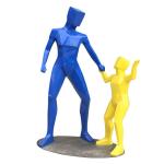 Fiberglass Abstract Garden Sculptures A Whole Family Outdoor Painted
