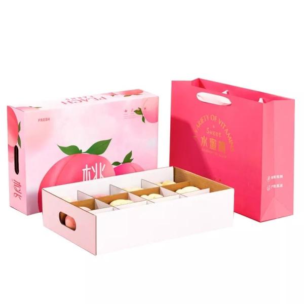 Buy cheap Corrugated Board Fruit Packaging Boxes Varnishing Apple Packing Boxes from wholesalers