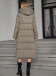 Bio Fluff Woman Coat Hooded Thickened Long Cotton Coat With Slanted Placket And