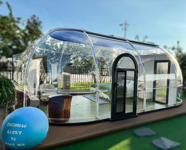 Buy cheap 5.7m2 Double Star Dining Bubble Tent 3M Camping Transparent Clear Bubble Tent from wholesalers