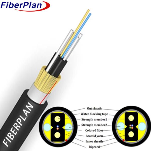 Buy cheap Kevlar Parellel FRP Strengthen Duct 1 2 4 Core Fiber Optic Cable from wholesalers