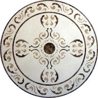 Buy cheap Round Mosaic Marble Floor Medallions Polished Solid Surface Sgs Standard product